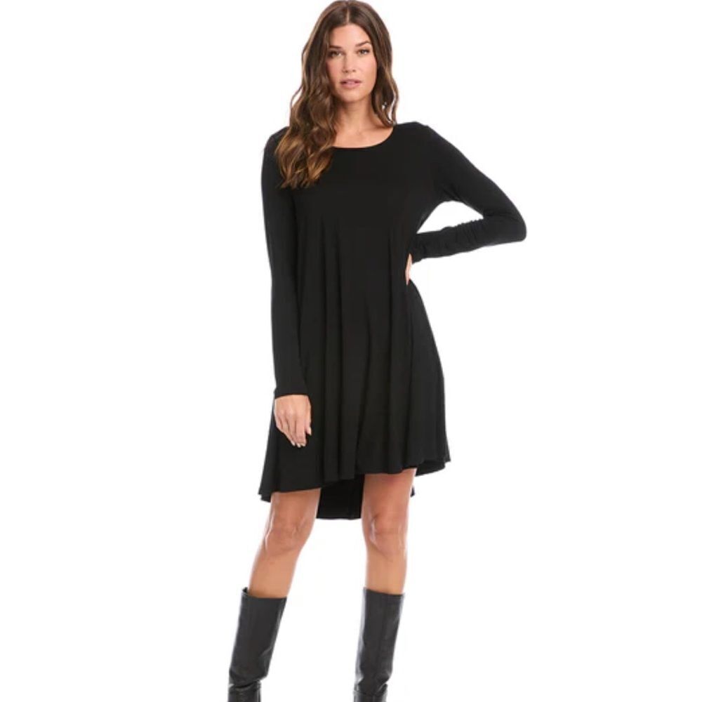 NWT KAREN KANE Black Long Sleeve Maggie Dress Size Large